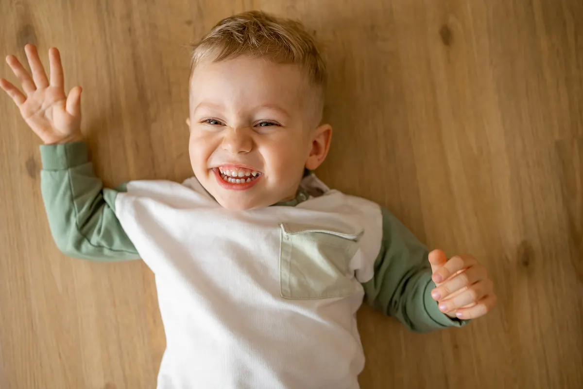 Child smiling during play