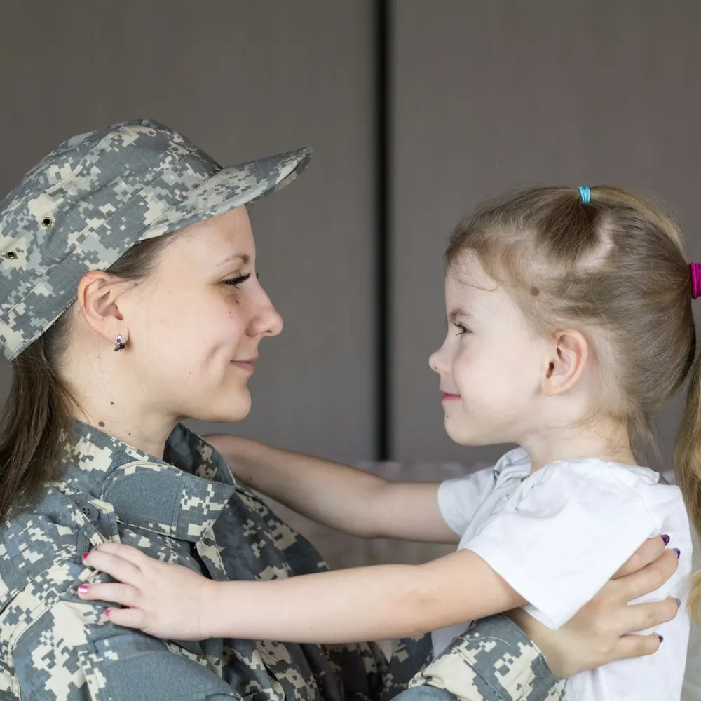 Military family with children
