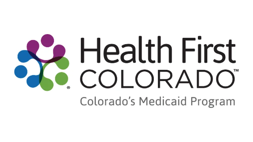 Health First Colorado logo, with subline Colorado's Medicaid Program