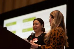 presenting at an event