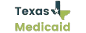 a logo for texas medicaid is shown on a black background