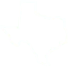 contorno blanco del estado de texas sobre fondo negro