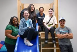 BI team in the indoor play room