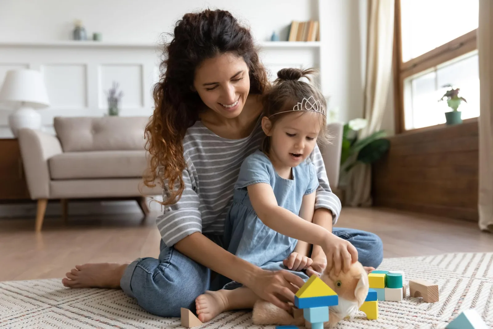 Child receiving supportive therapy services