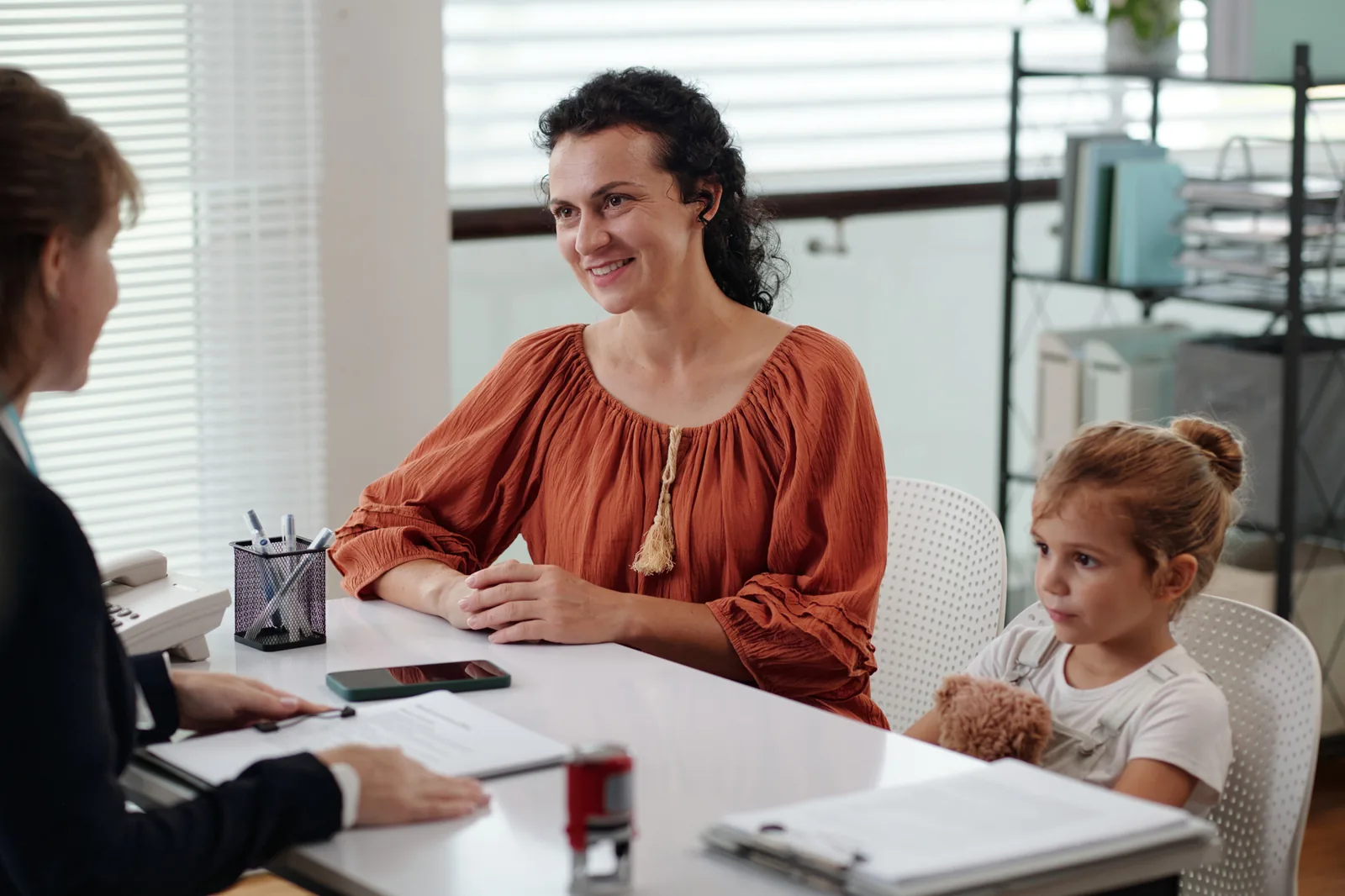 Parents and clinician building a meaningful connection