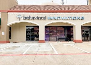 the front of a building with a sign that says behavioral innovations